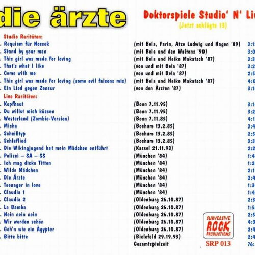 Doktorspiele Studio 'n' Live